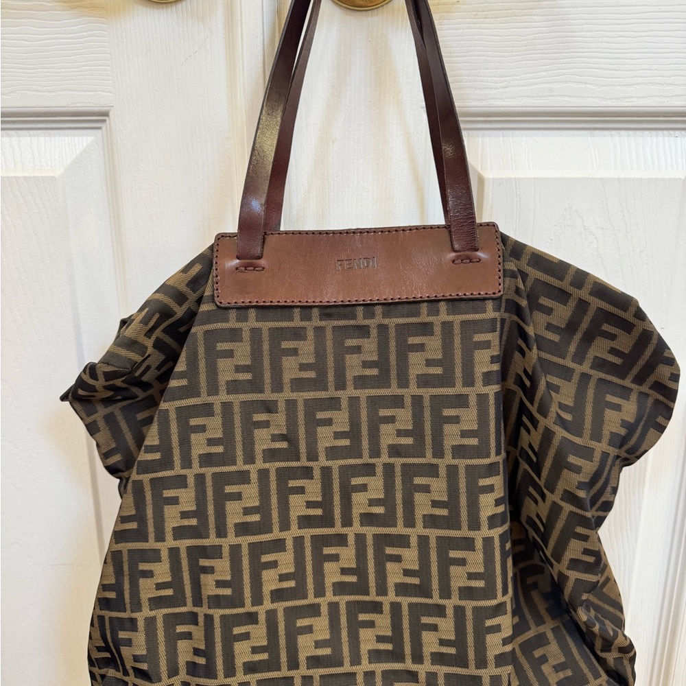Fendi Roma Zucca Patterned Tote, foldable shopping tote
